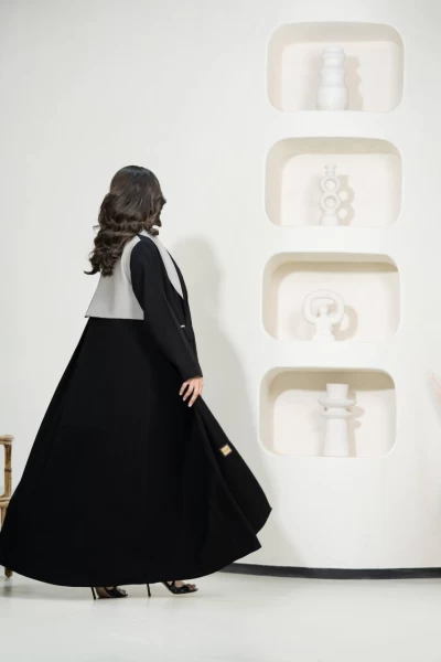 Black crepe abaya C:IB316